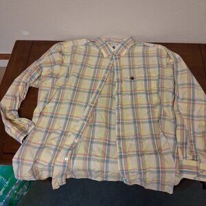 Southern Proper Button Down, Plaid Yellow, XXL